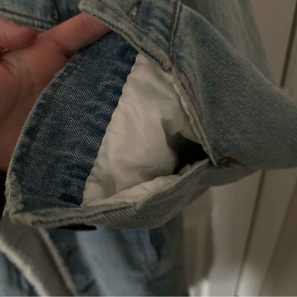 Pistola Blue Denim Long Jacket with White Sherpa Lining - Picture 11 of 15